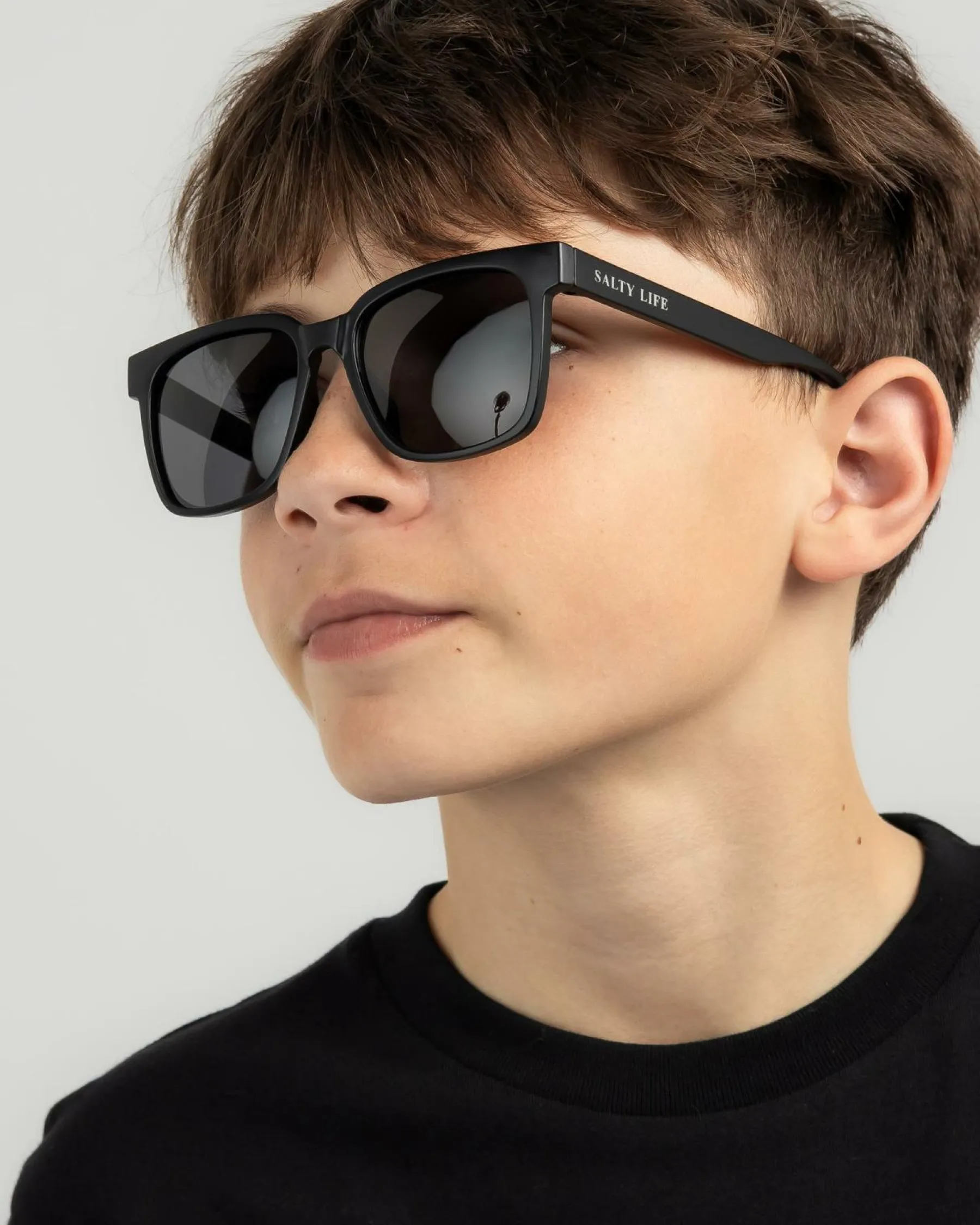 Eyewear*Salty Life Boys' Pacific Polarised Sunglasses Matte Black / Black