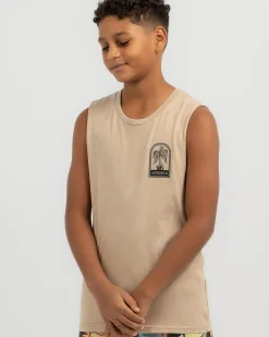 Tops & T-Shirts*Jacks Boys' Palm Beach Muscle Tank Sand Acid