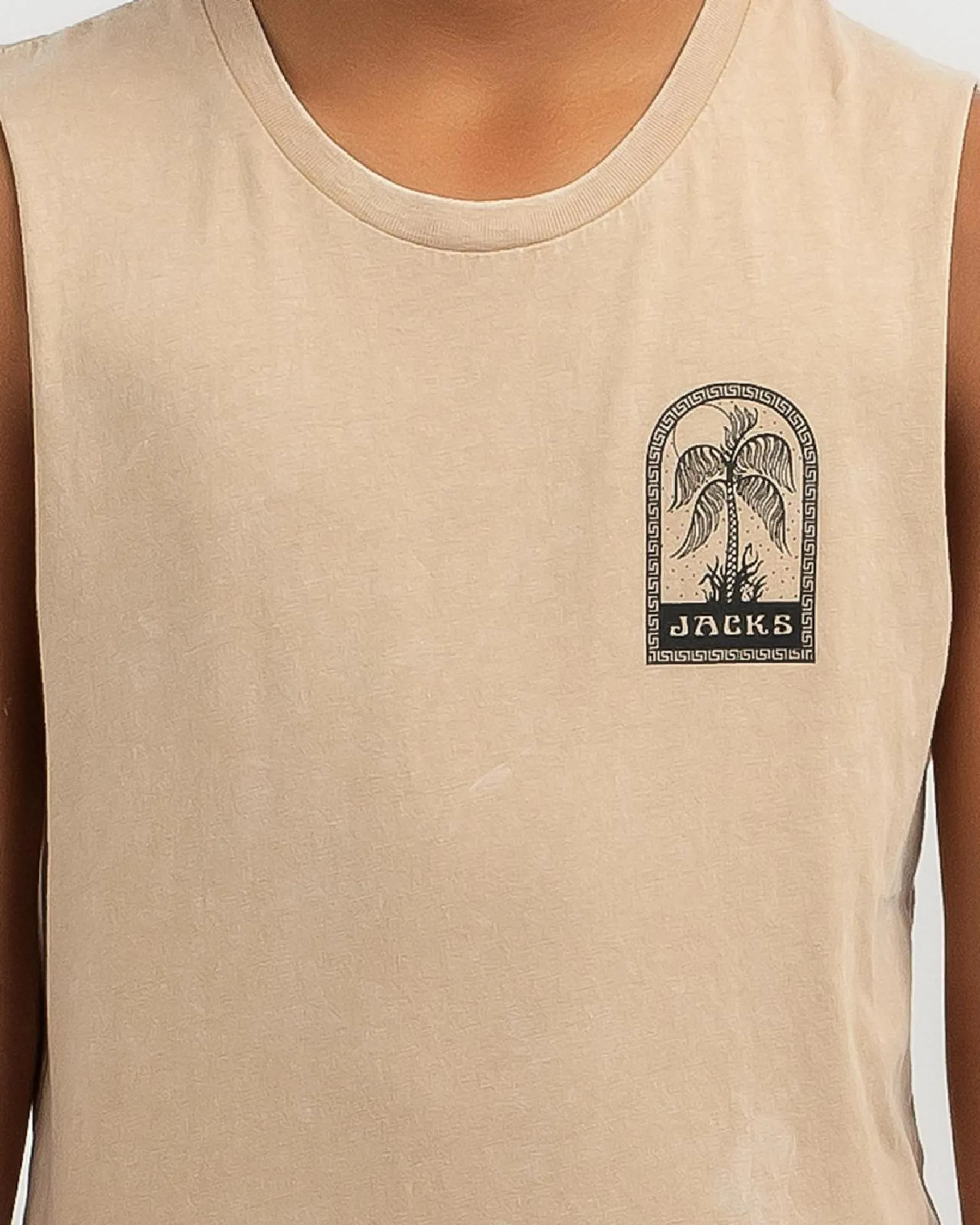 Tops & T-Shirts*Jacks Boys' Palm Beach Muscle Tank Sand Acid