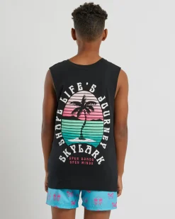 Tops & T-Shirts*Skylark Boys' Paradiso Muscle Tank Black