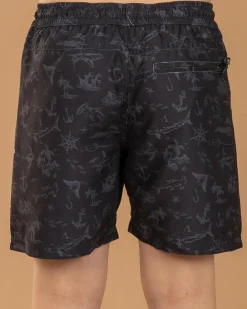 Shorts & Bottoms*Salty Life Boys' Privateer Elastic Waist Shorts Black