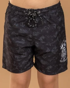 Shorts & Bottoms*Salty Life Boys' Privateer Elastic Waist Shorts Black