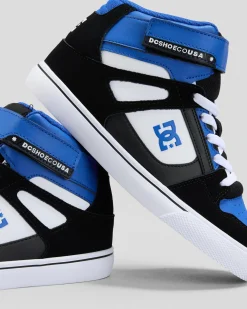 Sneakers*DC Shoes Boys' Pure High-Top EV Shoes Blu/blk/wht