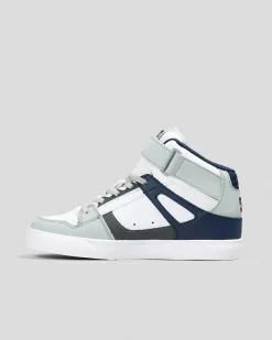 Sneakers*DC Shoes Boys' Pure Hi-Top EV Shoes Grey/blue/white