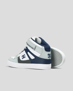 Sneakers*DC Shoes Boys' Pure Hi-Top EV Shoes Grey/blue/white