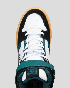 Sneakers*DC Shoes Boys' Pure Hi-Top EV Shoes Black/white/green