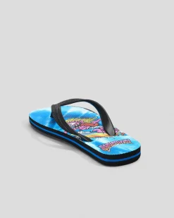 2 For Deals|Flip Flops & Sandals*Sanction Boys' Radical Thongs Blue Tie Dye