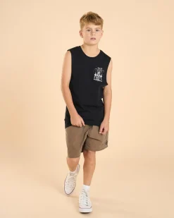 Tops & T-Shirts*Salty Life Boys' Reel Legend Muscle Tank Black