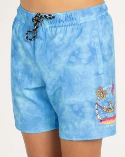 Shorts & Bottoms*Salty Life Boys' Relative Elastic Waist Shorts Blue Mottle