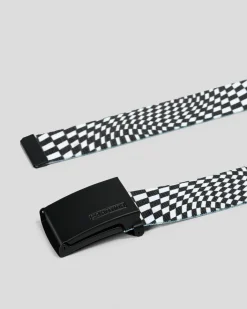 Belts*Sanction Boys' Ripple Web Belt Black/white