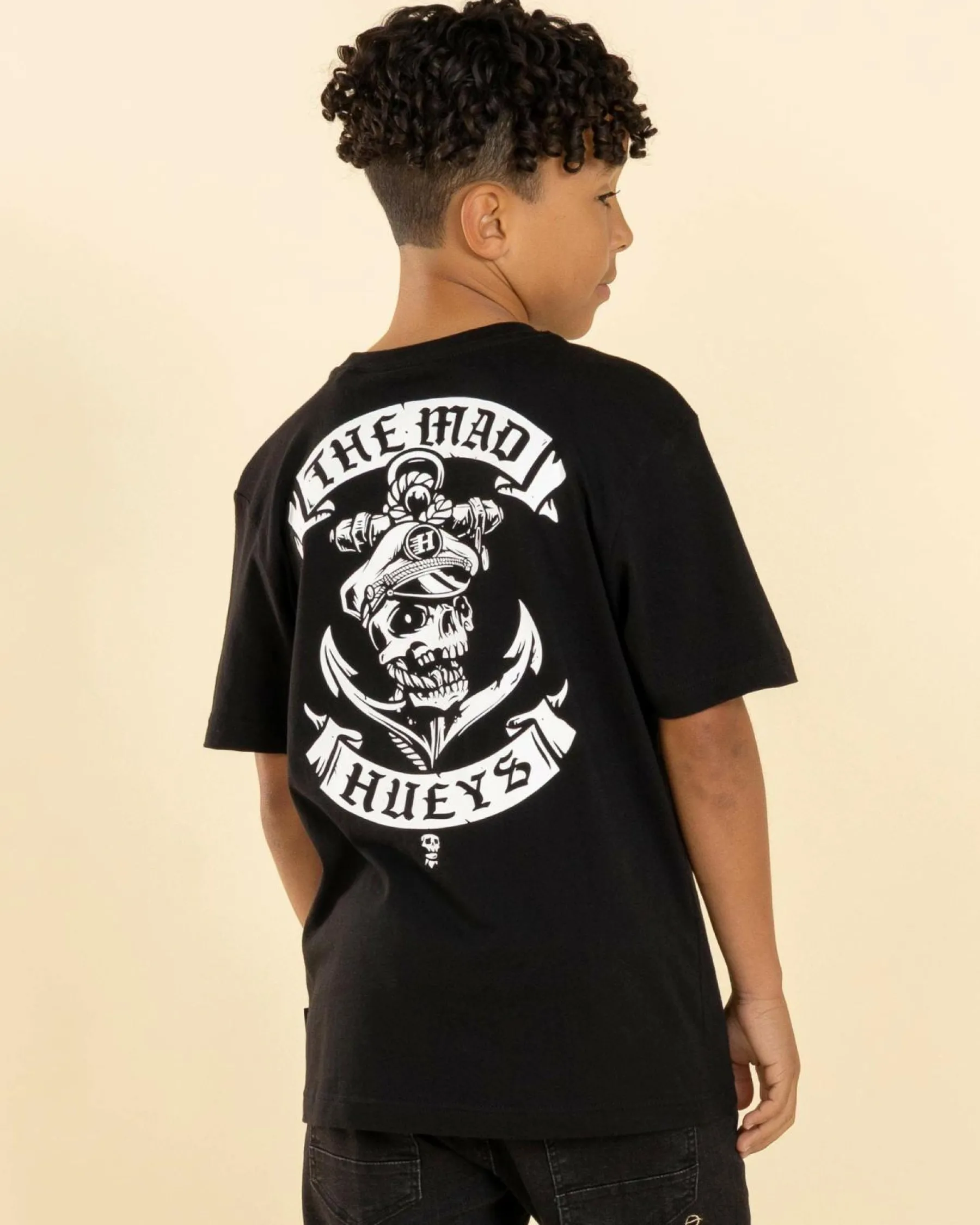 Tops & T-Shirts*The Mad Hueys Boys' Sailor Anchor T-Shirt Black