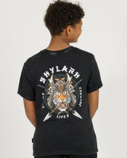 Tops & T-Shirts*Skylark Boys' Samurai T-Shirt Black Acid
