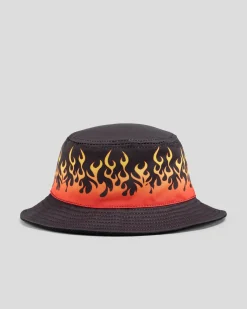 Headwear*Sanction Boys' Scorched Reversible Bucket Hat Black