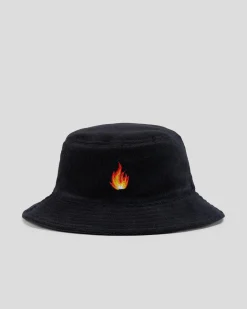 Headwear*Sanction Boys' Scorched Reversible Bucket Hat Black