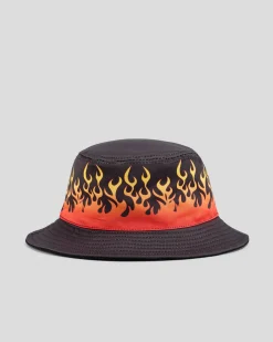 Headwear*Sanction Boys' Scorched Reversible Bucket Hat Black