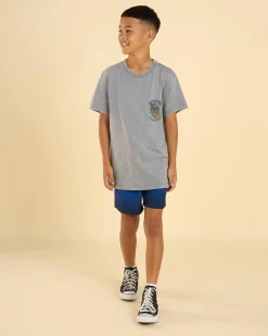 Tops & T-Shirts*Salty Life Boys' Servitude T-Shirt Lt Grey Acid