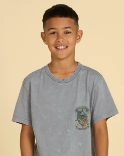 Tops & T-Shirts*Salty Life Boys' Servitude T-Shirt Lt Grey Acid