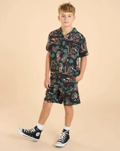 Shorts & Bottoms*The Mad Hueys Boys' She'll Be Right Volley Shorts Black