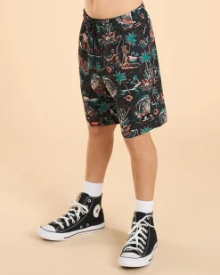 Shorts & Bottoms*The Mad Hueys Boys' She'll Be Right Volley Shorts Black
