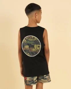 Tops & T-Shirts*Ringers Western Boys' Signature Bull Muscle Tank Black/camo