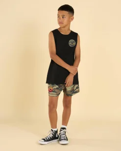 Tops & T-Shirts*Ringers Western Boys' Signature Bull Muscle Tank Black/camo
