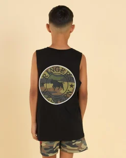 Tops & T-Shirts*Ringers Western Boys' Signature Bull Muscle Tank Black/camo
