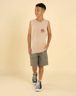 Tops & T-Shirts*Salty Life Boys' Sink Or Swim Muscle Tank Sand Acid