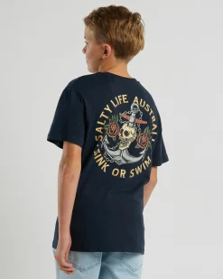 Tops & T-Shirts*Salty Life Boys' Sink or Swim T-Shirt Navy