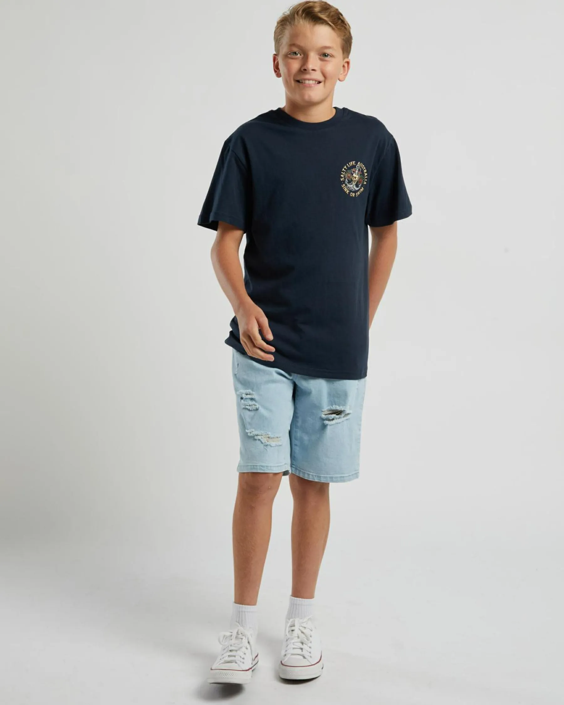 Tops & T-Shirts*Salty Life Boys' Sink or Swim T-Shirt Navy