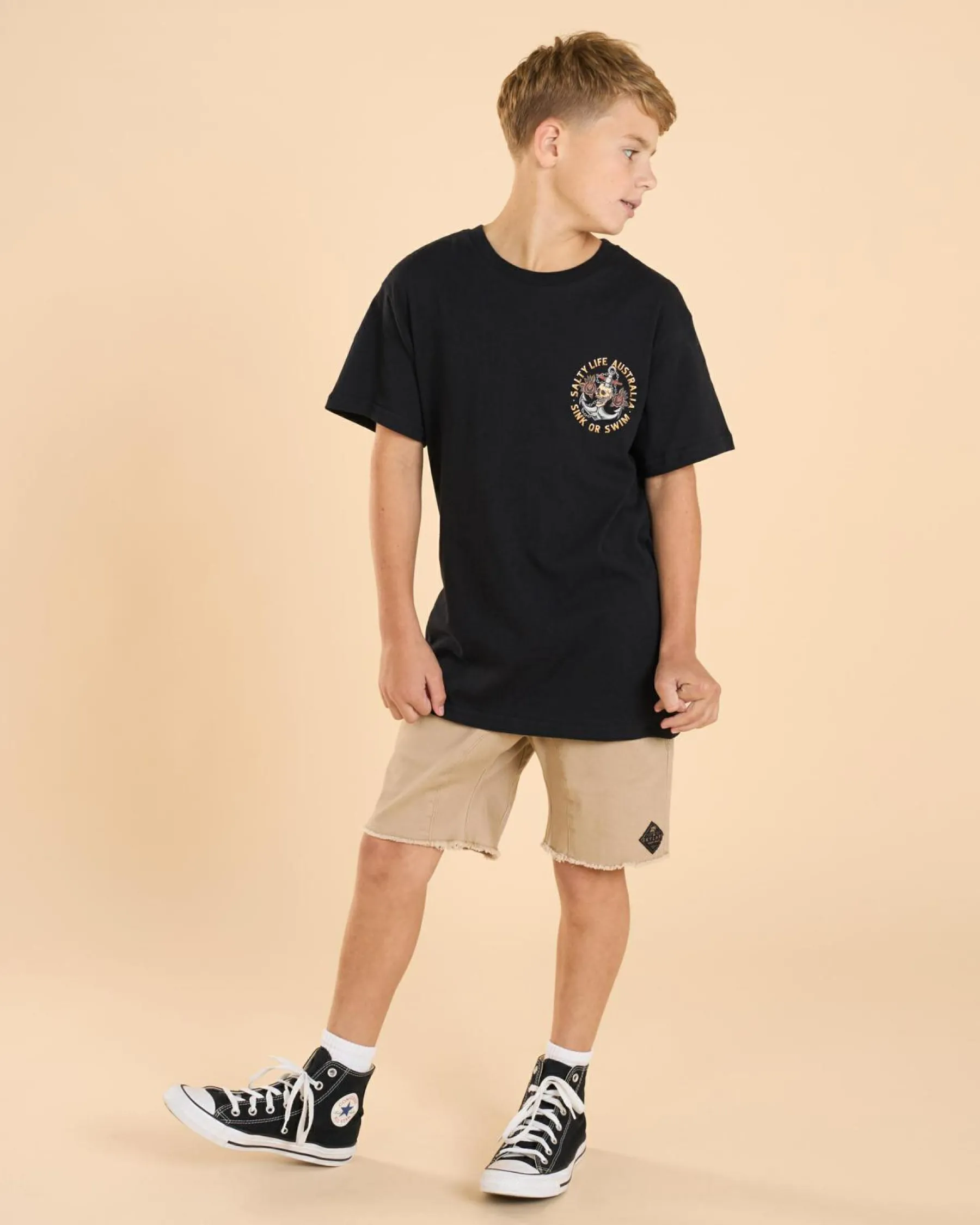 Tops & T-Shirts*Salty Life Boys' Sink Or Swim T-Shirt Black