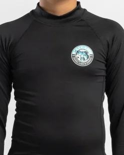 Rashies*Salty Life Boys' Sinker Long Sleeve Rash Vest Black