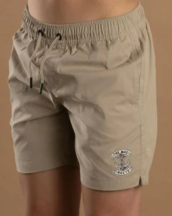 Board Shorts|Shorts & Bottoms*The Mad Hueys Boys' Skull Anchor Volley Shorts Taupe
