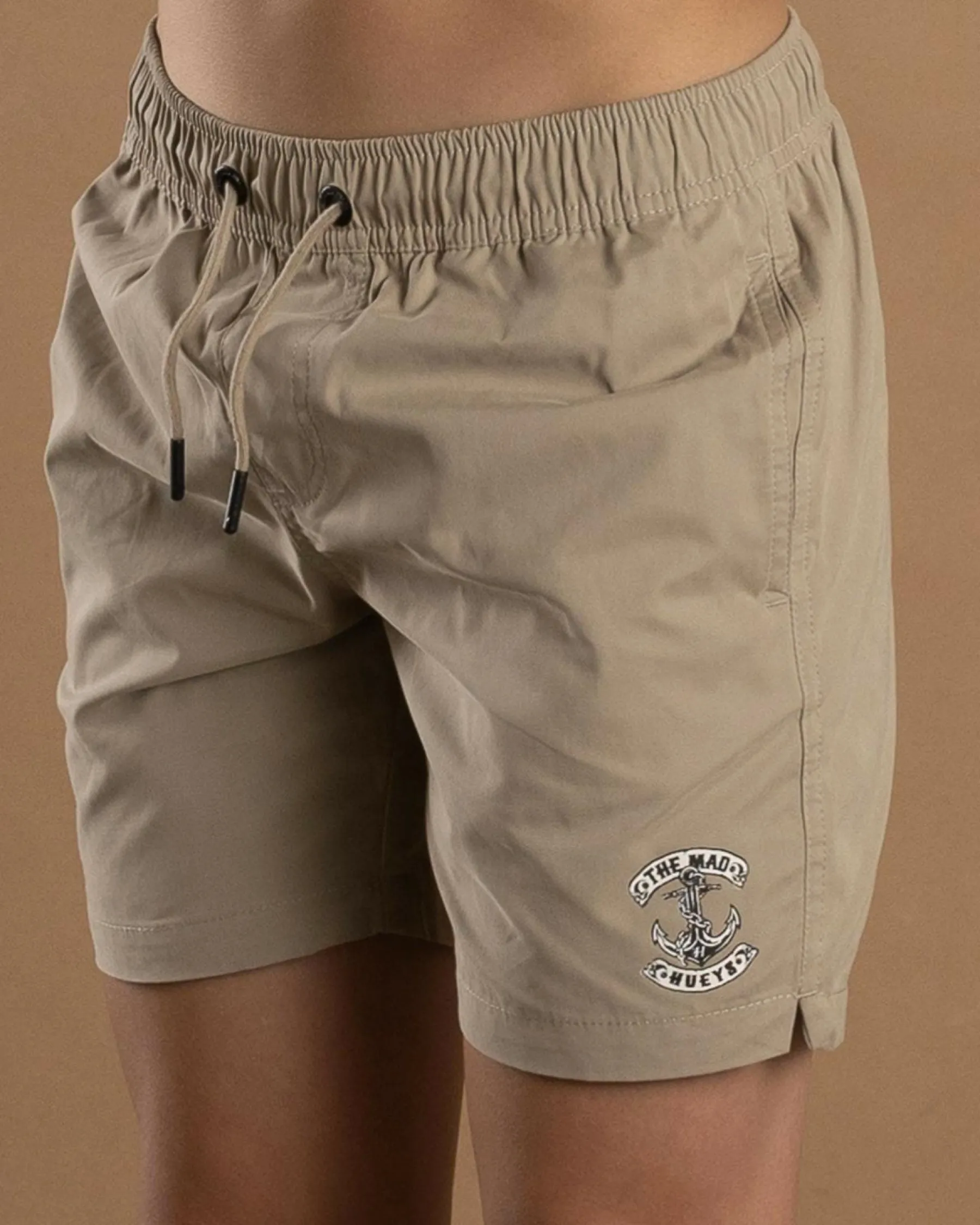 Board Shorts|Shorts & Bottoms*The Mad Hueys Boys' Skull Anchor Volley Shorts Taupe
