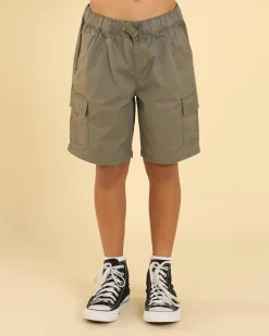 Shorts & Bottoms*Jacks Boys' Stockpile Elastic Waist Shorts Olive