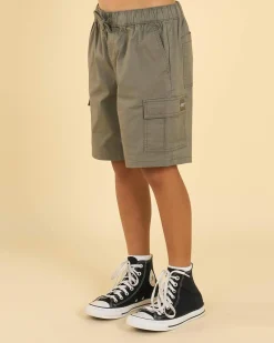 Shorts & Bottoms*Jacks Boys' Stockpile Elastic Waist Shorts Olive