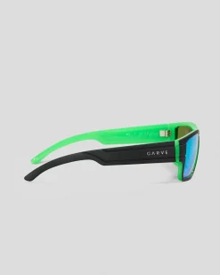 Eyewear*Carve Boys' Sublime Jr Sunglasses Matt Black/ Lime