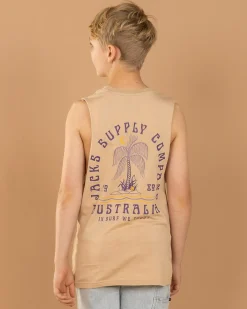 Tops & T-Shirts*Jacks Boys' Summer State Muscle Tank Sand Acid