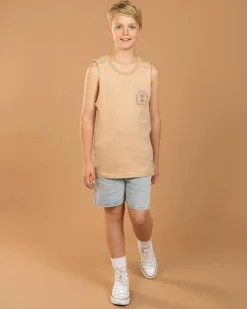 Tops & T-Shirts*Jacks Boys' Summer State Muscle Tank Sand Acid