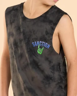 Tops & T-Shirts*Sanction Boys' Tank Slapper Muscle Tank Black Mottle