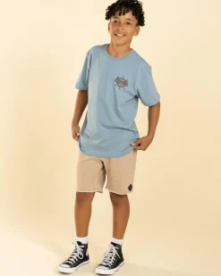 Tops & T-Shirts*The Mad Hueys Boys' The Sea Captain T-Shirt Steel Blue