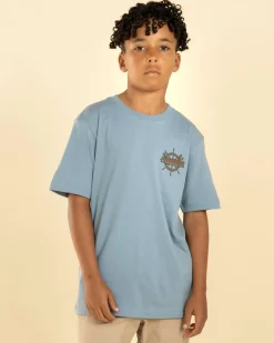 Tops & T-Shirts*The Mad Hueys Boys' The Sea Captain T-Shirt Steel Blue