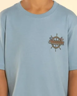 Tops & T-Shirts*The Mad Hueys Boys' The Sea Captain T-Shirt Steel Blue