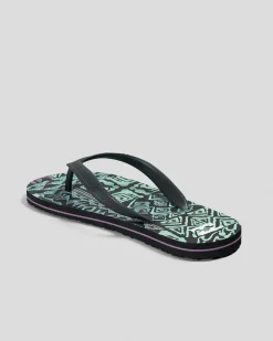 Flip Flops & Sandals*Billabong Boys' Tides Thongs Antique Black