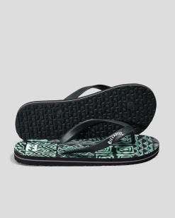 Flip Flops & Sandals*Billabong Boys' Tides Thongs Antique Black