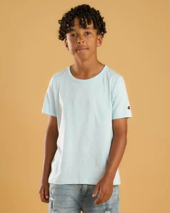 Tops & T-Shirts*Champion Boys' Tonal Script T-Shirt Silence Blue