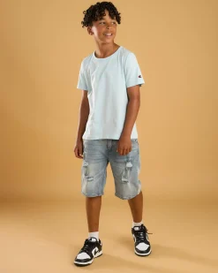 Tops & T-Shirts*Champion Boys' Tonal Script T-Shirt Silence Blue