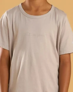 Tops & T-Shirts*Champion Boys' Tonal Script T-Shirt Pearl Oyster
