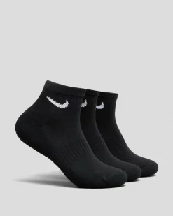 Socks & Accesories*Nike Boys' Training Ankle Socks 3 Pack Black/white
