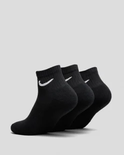 Socks & Accesories*Nike Boys' Training Ankle Socks 3 Pack Black/white