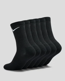 Socks & Accesories*Nike Boys' Training Crew Socks 6 Pack Black/white